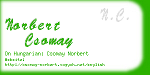 norbert csomay business card